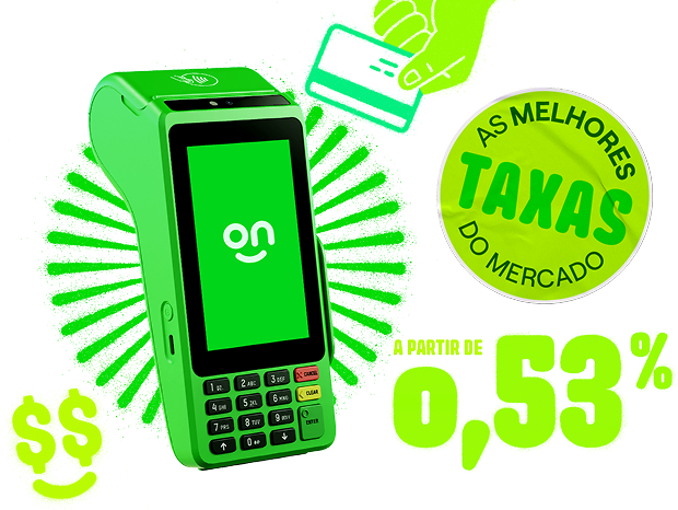 Mão segurando a Maquininha do Ton