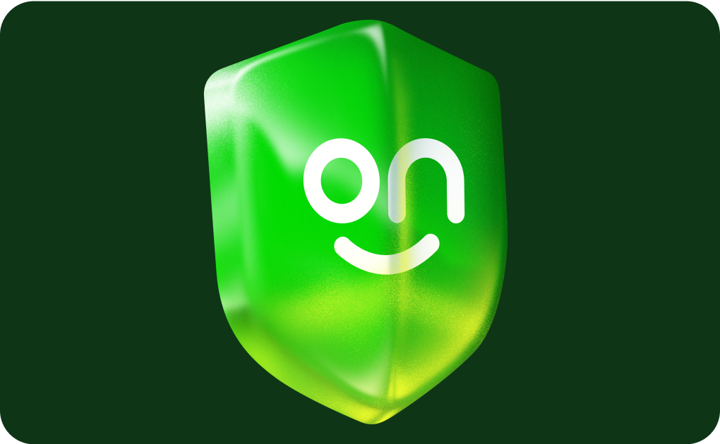 Ilustração de um escudo de metal na cor verde com o logotipo do Ton, simbolizando o Seguro de Vida Ton